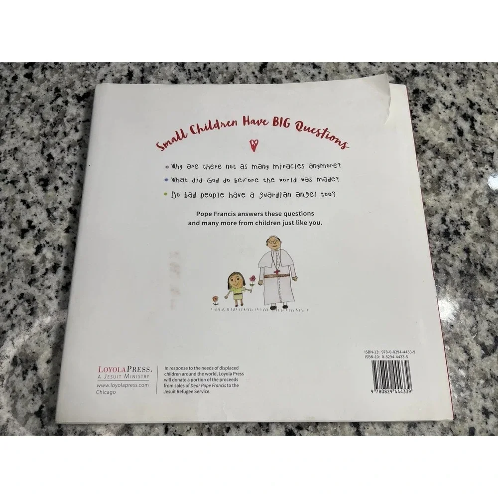 Dear Pope‎ Francis The Pope Answers Letters from Children Hardcover Book 2016